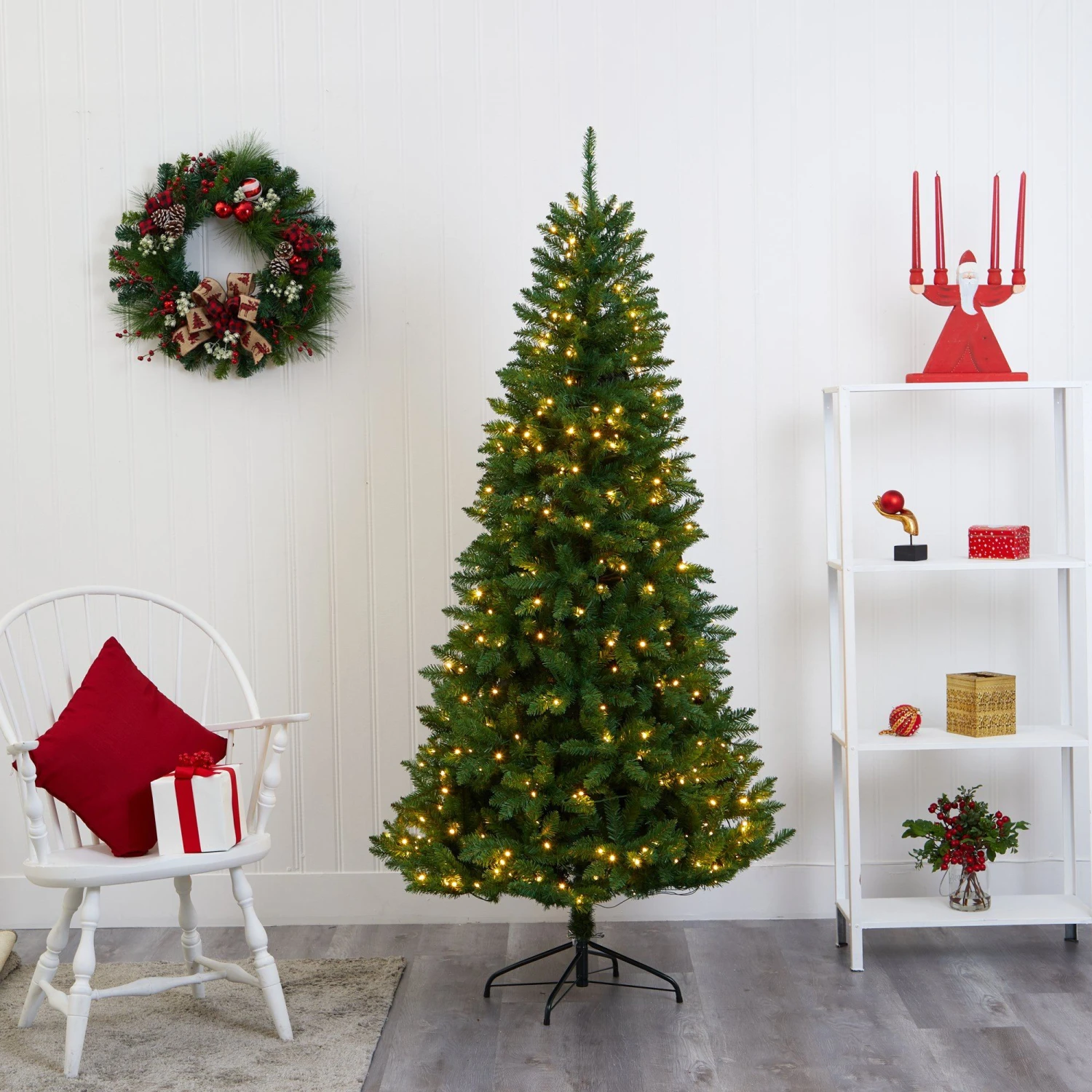 6.5’ Green Valley Fir Artificial Christmas Tree With 350 Clear LED Lights 1125 Bendable Branches 7 6.5’ Green Valley Fir Artificial Christmas Tree With 350 Clear LED Lights 1125 Bendable Branches - Image 7