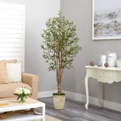 6.5’ Olive Artificial Tree In Country White Planter 7 6.5’ Olive Artificial Tree In Country White Planter -Artificial Trees Store artificial 65 olive artificial tree in country white planter nearly natural 376871