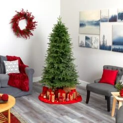 6.5’ Vancouver Fir “Natural Look” Artificial Christmas Tree With 400 Clear LED Lights And 2158 Bendable Branches -Artificial Trees Store artificial 65 vancouver fir natural look artificial christmas tree with 400 clear led lights and 2158 bendable branches nearly natural 287988