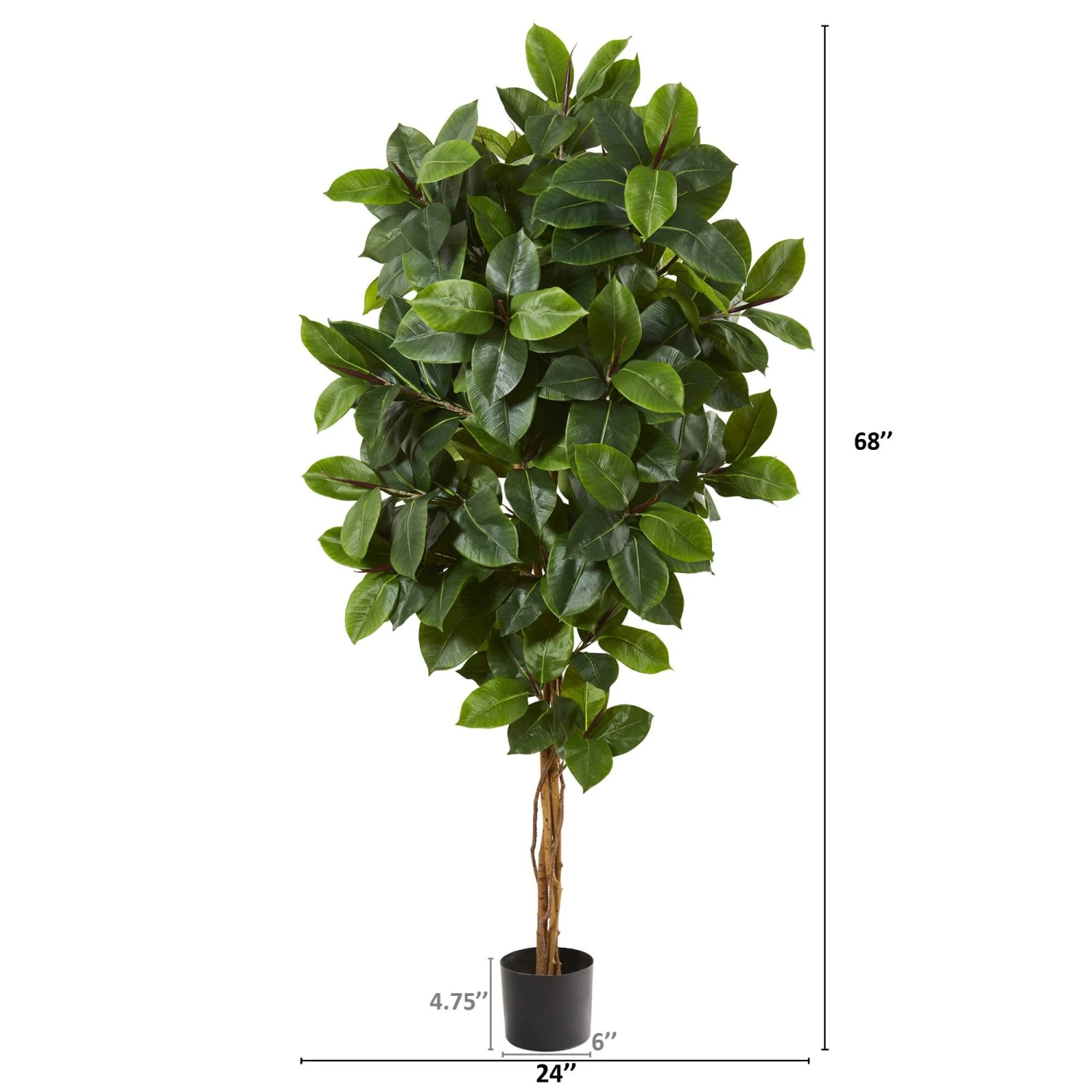 68” Rubber Leaf Artificial Tree 2 68” Rubber Leaf Artificial Tree - Image 2