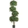 69" Sweet Bay Topiary W/4 Balls Silk Tree"