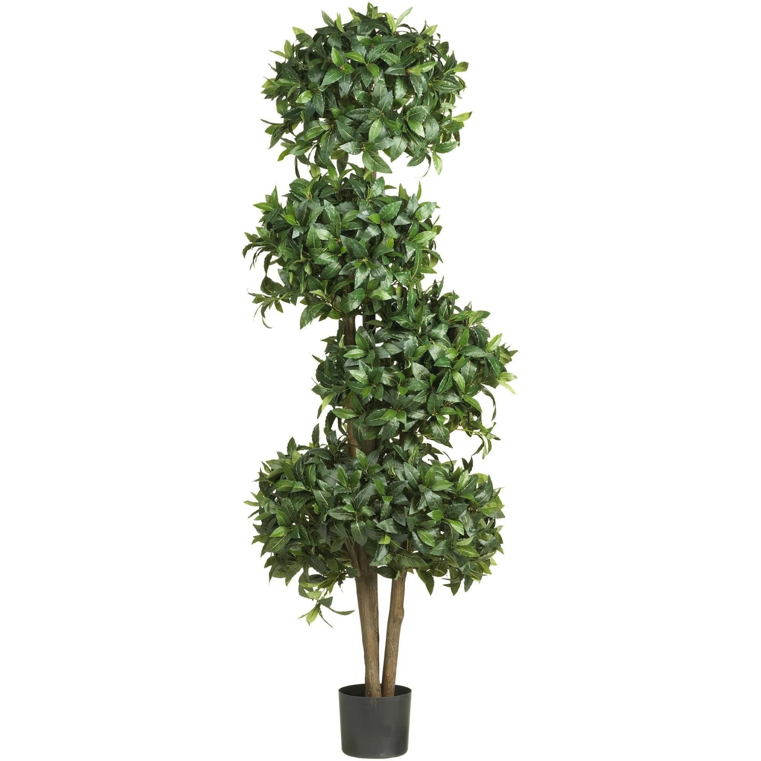 69" Sweet Bay Topiary W/4 Balls Silk Tree" 1 69" Sweet Bay Topiary W/4 Balls Silk Tree"