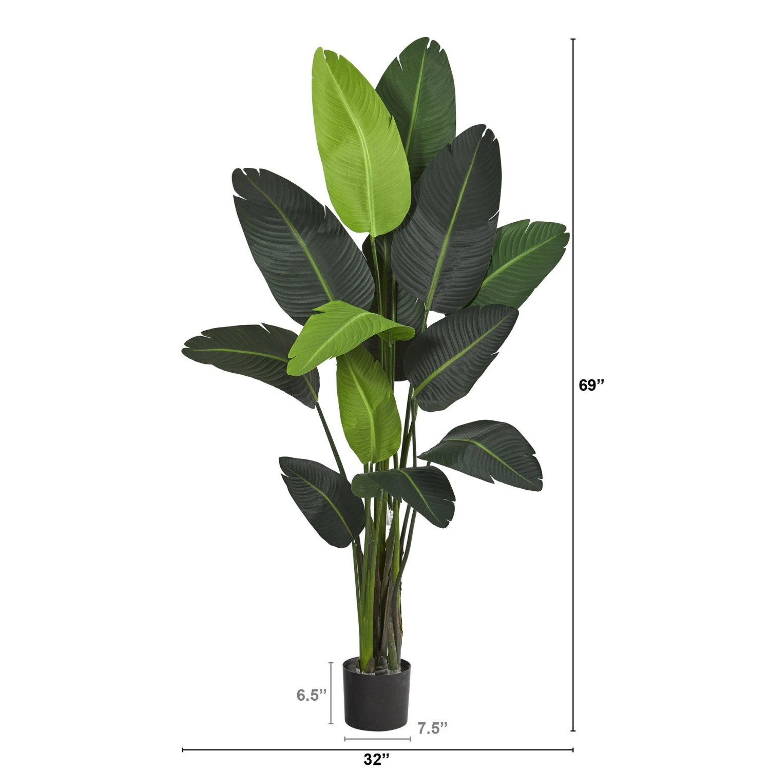 69” Traveler's Palm Artificial Tree 2 69” Traveler's Palm Artificial Tree - Image 2