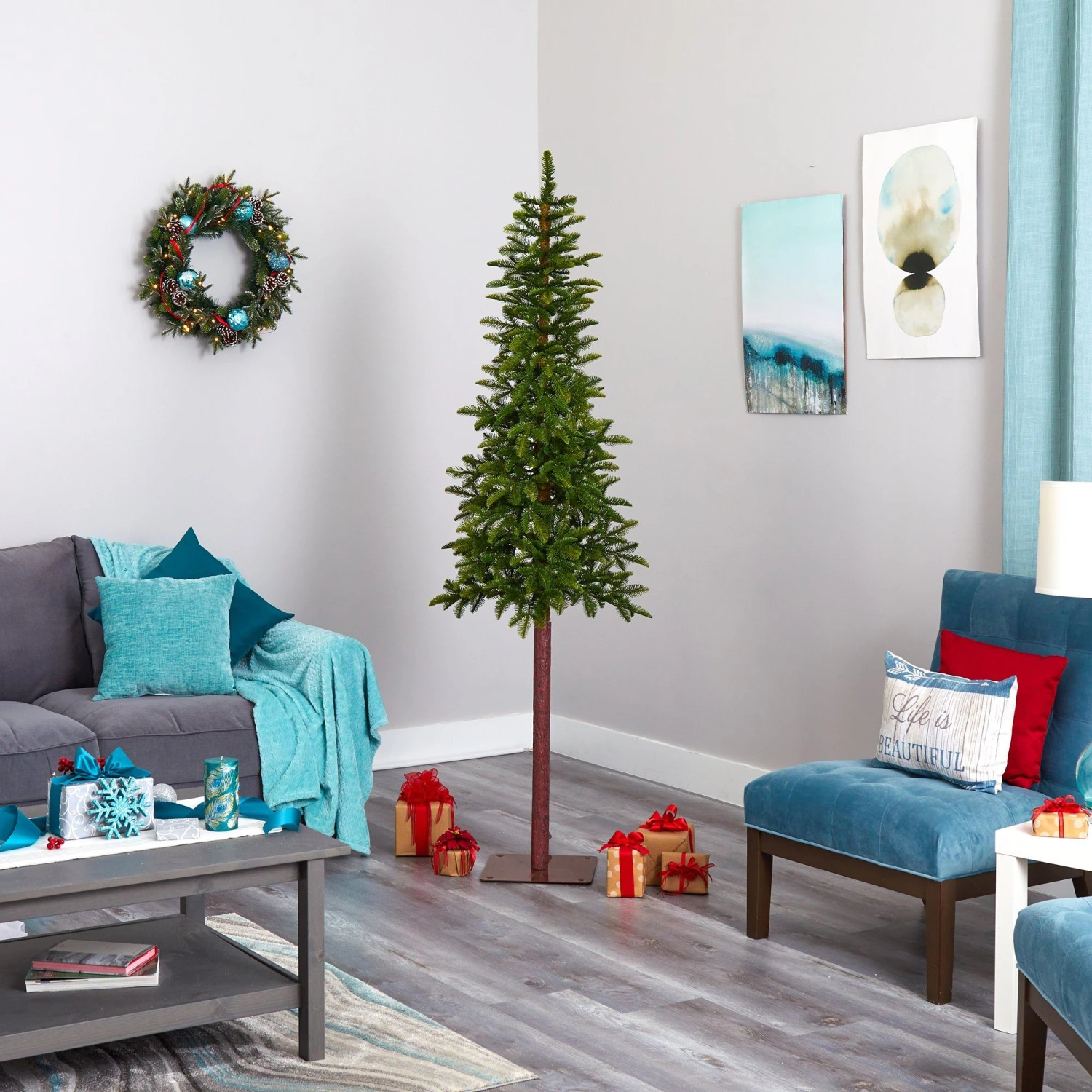 7’ Alaskan Alpine Artificial Christmas Tree With 150 Clear Microdot (Multifunction) LED Lights And 165 Bendable Branches 6 7’ Alaskan Alpine Artificial Christmas Tree With 150 Clear Microdot (Multifunction) LED Lights And 165 Bendable Branches - Image 6