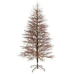 7' Frosted Berry Twig Christmas Tree With 450 Multicolored Gum Ball LED Lights And 1192 Bendable Branches 10 7' Frosted Berry Twig Christmas Tree With 450 Multicolored Gum Ball LED Lights And 1192 Bendable Branches -Artificial Trees Store artificial 7 frosted berry twig tree with 450 multicolored gum ball led lights and 1192 bendable branches nearly natural 659013