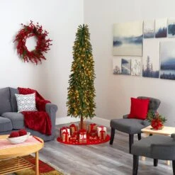 7’ Grand Alpine Artificial Christmas Tree With 400 Clear Lights And 950 Bendable Branches On Natural Trunk -Artificial Trees Store artificial 7 grand alpine artificial christmas tree with 400 clear lights and 950 bendable branches on natural trunk nearly natural 353937