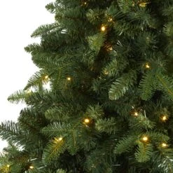7’ Grand Teton Spruce Flat Back Artificial Christmas Tree With 220 Clear LED Lights And 953 Bendable Branches -Artificial Trees Store artificial 7 grand teton spruce flat back artificial christmas tree with 220 clear led lights and 953 bendable nearly natural 431476