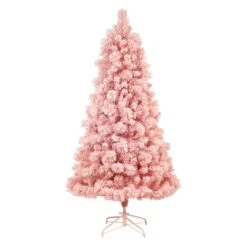 7' Holiday Pink Cashmere Christmas Tree With 300 Lights And 599 Bendable Branches -Artificial Trees Store artificial 7 holiday pink cashmere christmas tree with 300 led lights and 599 bendable branches nearly natural 991332