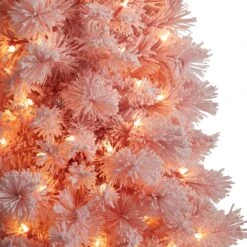 7' Holiday Pink Cashmere Christmas Tree With 300 Lights And 599 Bendable Branches -Artificial Trees Store artificial 7 holiday pink cashmere christmas tree with 300 led lights and 599 bendable branches nearly natural 991608
