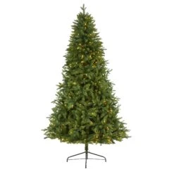 7' New Hampshire Fir Artificial Christmas Tree With 450 Clear LED Lights