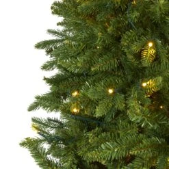 7' New Hampshire Fir Artificial Christmas Tree With 450 Clear LED Lights -Artificial Trees Store artificial 7 new hampshire fir artificial christmas tree with 450 clear led lights nearly natural 589581