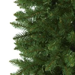 7’ Slim Green Mountain Pine Artificial Christmas Tree With 300 Clear LED Lights -Artificial Trees Store artificial 7 slim green mountain pine artificial christmas tree with 300 clear led lights nearly natural 305835