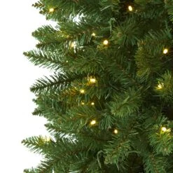 7’ Slim Green Mountain Pine Artificial Christmas Tree With 300 Clear LED Lights -Artificial Trees Store artificial 7 slim green mountain pine artificial christmas tree with 300 clear led lights nearly natural 626522