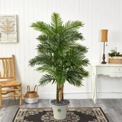 70” Areca Palm Artificial Tree In Decorative Planter (Real Touch) -Artificial Trees Store artificial 70 areca palm artificial tree in decorative planter real touch nearly natural 510676