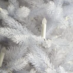 7.5' Candle Lit White Artificial Christmas Tree With 900 LED “Candle Lights” And 1703 Bendable Branches -Artificial Trees Store artificial 75 candle lit white artificial christmas tree with 900 led candle lights and 1703 bendable branches nearly natural 665397