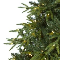 7.5’ Colorado Mountain Fir “Natural Look” Artificial Christmas Tree With 600 Clear LED Lights And 3048 Bendable Branches -Artificial Trees Store artificial 75 colorado mountain fir natural look artificial christmas tree with 600 clear led lights and 30 nearly natural 370627