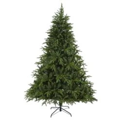 7.5’ Colorado Mountain Fir “Natural Look” Artificial Christmas Tree With 600 Clear LED Lights And 3048 Bendable Branches -Artificial Trees Store artificial 75 colorado mountain fir natural look artificial christmas tree with 600 clear led lights and 30 nearly natural 658305