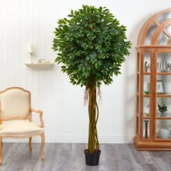 7.5' Ficus Tree UV Resistant (Indoor/Outdoor) -Artificial Trees Store artificial 75 ficus tree uv resistant indooroutdoor nearly natural 412751