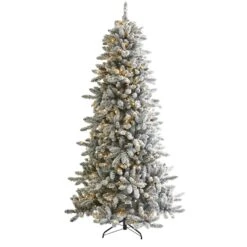7.5’ Flocked Livingston Fir Artificial Christmas Tree With Pine Cones And 500 Clear Warm LED Lights 11 7.5’ Flocked Livingston Fir Artificial Christmas Tree With Pine Cones And 500 Clear Warm LED Lights -Artificial Trees Store artificial 75 flocked livingston fir artificial christmas tree with pine cones and 500 clear warm led lights nearly natural 285672
