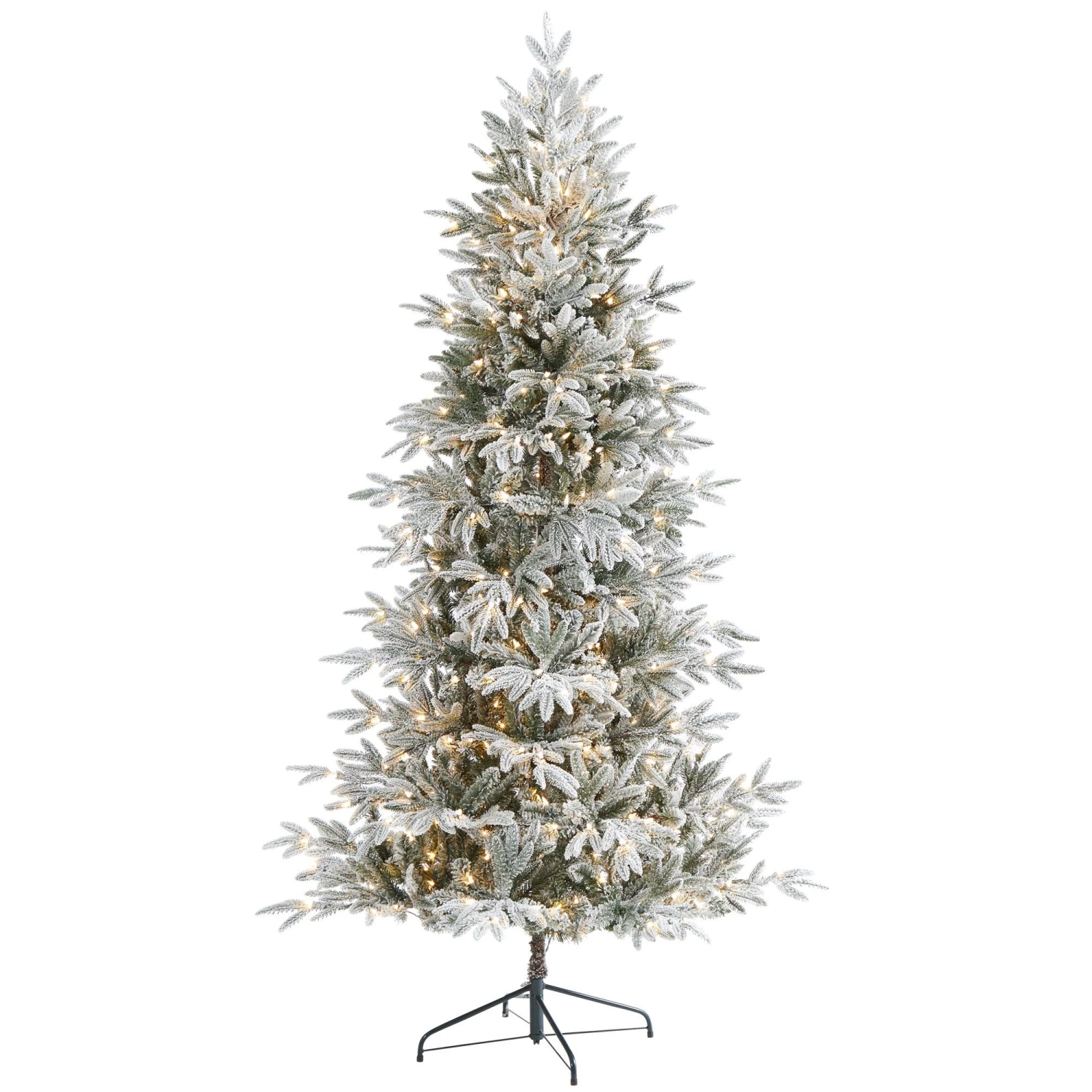 7.5’ Flocked Manchester Spruce Artificial Christmas Tree With 450 Lights And 949 Bendable Branches 1 7.5’ Flocked Manchester Spruce Artificial Christmas Tree With 450 Lights And 949 Bendable Branches
