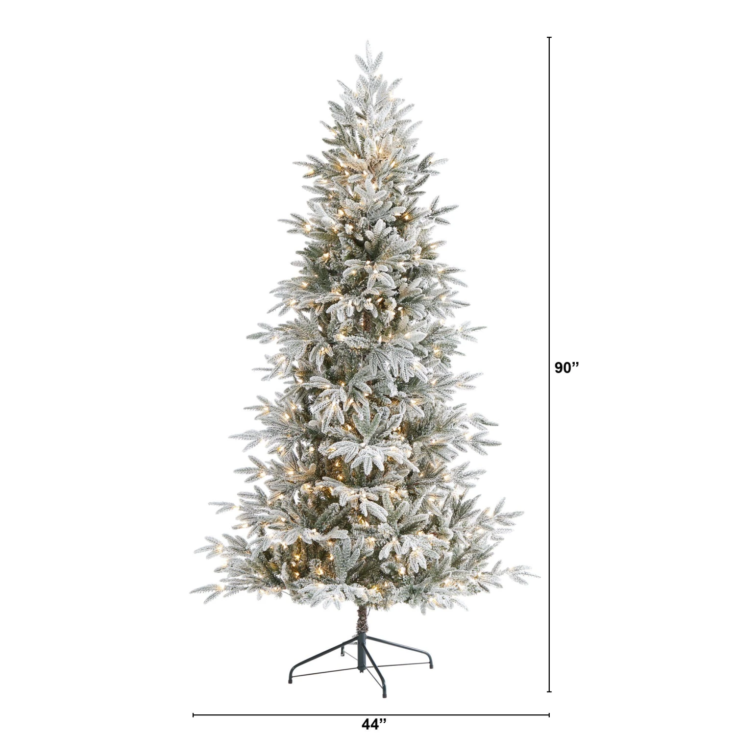 7.5’ Flocked Manchester Spruce Artificial Christmas Tree With 450 Lights And 949 Bendable Branches 2 7.5’ Flocked Manchester Spruce Artificial Christmas Tree With 450 Lights And 949 Bendable Branches - Image 2