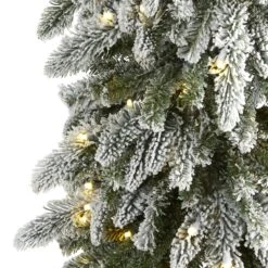 7.5’ Flocked Washington Alpine Artificial Christmas Tree 9 7.5’ Flocked Washington Alpine Artificial Christmas Tree -Artificial Trees Store artificial 75 flocked washington alpine christmas artificial tree with 350 white warm led lights and 877 bend nearly natural 141080