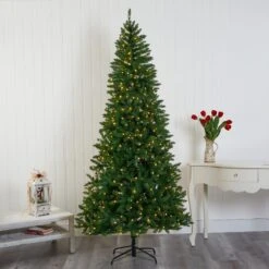 7.5’ Green Valley Fir Artificial Christmas Tree With 500 Clear LED Lights 13 7.5’ Green Valley Fir Artificial Christmas Tree With 500 Clear LED Lights -Artificial Trees Store artificial 75 green valley fir artificial christmas tree with 500 clear led lights nearly natural 596826