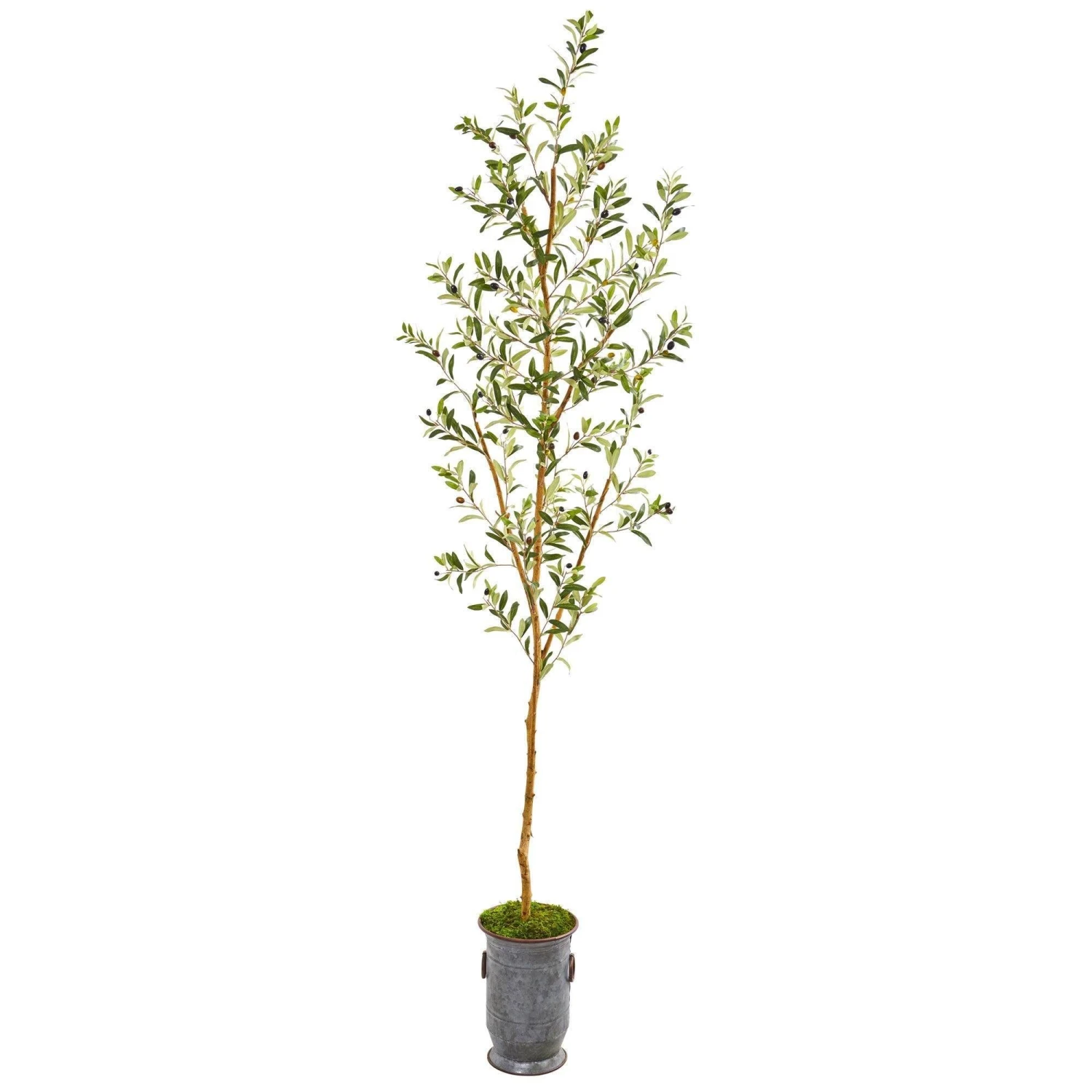 7.5’ Olive Artificial Tree In Decorative Planter 1 7.5’ Olive Artificial Tree In Decorative Planter