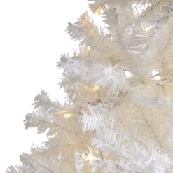 7.5' White Artificial Christmas Tree With 1380 Bendable Branches And 400 Clear LED Lights -Artificial Trees Store artificial 75 white artificial christmas tree with 1380 bendable branches and 400 clear led lights nearly natural 306103