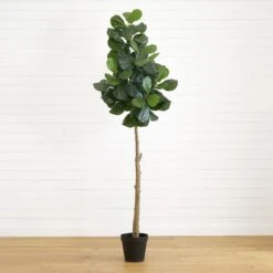 8’ Artificial Fiddle Leaf Fig Tree -Artificial Trees Store artificial 8 artificial fiddle leaf fig tree tree nearly natural 407178