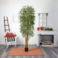 8’ Fancy Style Bamboo Silk Tree 5 8’ Fancy Style Bamboo Silk Tree -Artificial Trees Store artificial 8 fancy style bamboo silk tree nearly natural 700431
