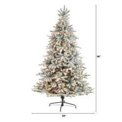 Artificial Trees Store -Artificial Trees Store artificial 8 flocked west virginia spruce christmas tree with 600 clear lights and 1856 bendable branches nearly natural 369657