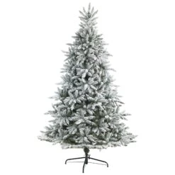 8’ Flocked West Virginia Spruce Christmas Tree With 600 Clear Lights And 1856 Bendable Branches -Artificial Trees Store artificial 8 flocked west virginia spruce christmas tree with 600 clear lights and 1856 bendable branches nearly natural 428364