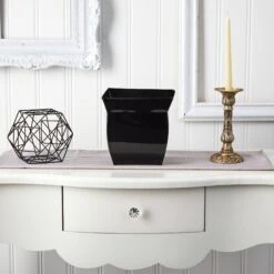 8” Fluted Metal Square Planter -Artificial Trees Store artificial 8 fluted metal square planter nearly natural 651263