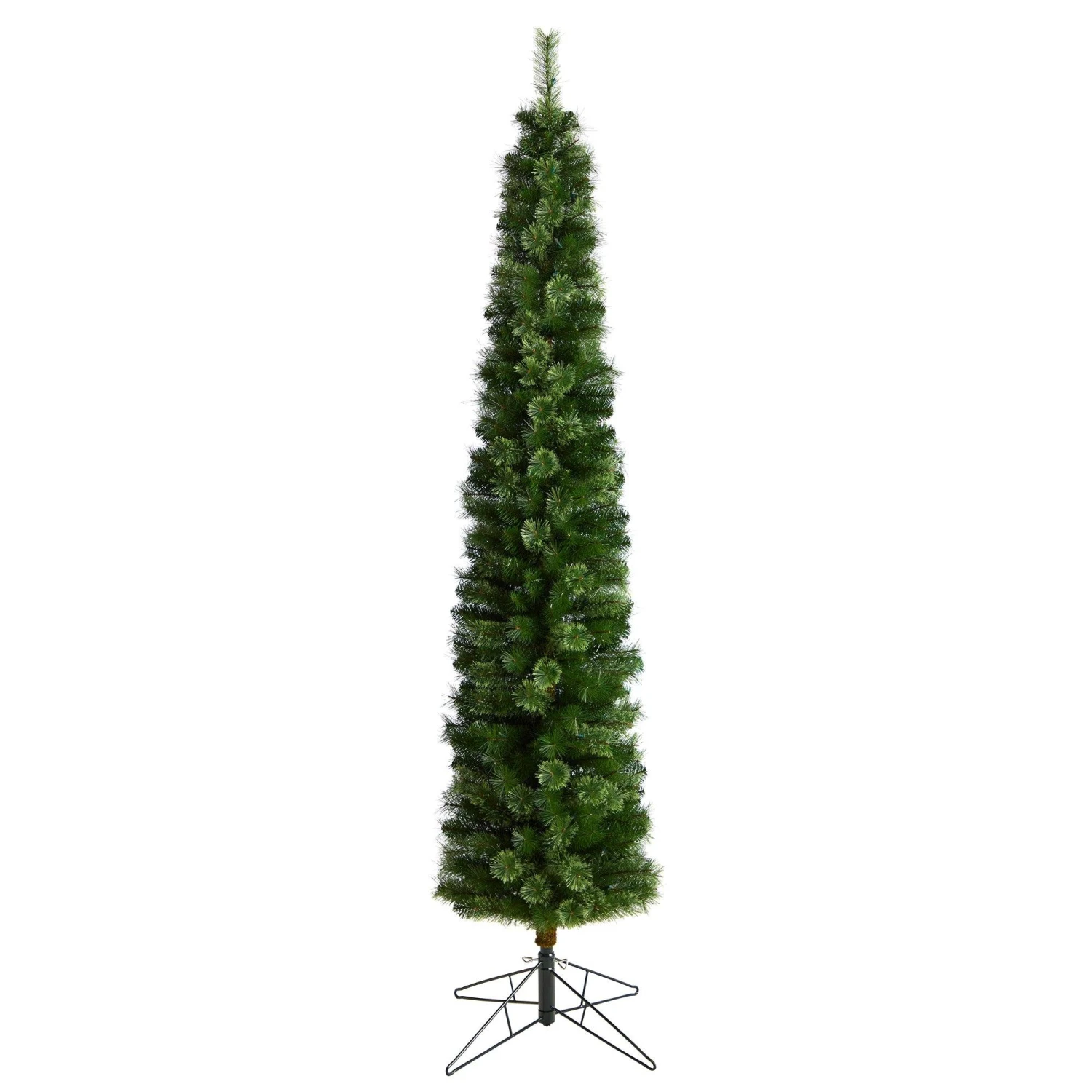 8' Green Pencil Christmas Tree With 200 Clear (Multifunction) LED Lights And 402 Bendable Branches 3 8' Green Pencil Christmas Tree With 200 Clear (Multifunction) LED Lights And 402 Bendable Branches - Image 3
