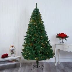 8' Northern Tip Artificial Christmas Tree With 450 Clear LED Lights 10 8' Northern Tip Artificial Christmas Tree With 450 Clear LED Lights -Artificial Trees Store artificial 8 northern tip artificial christmas tree with 450 clear led lights nearly natural 883356