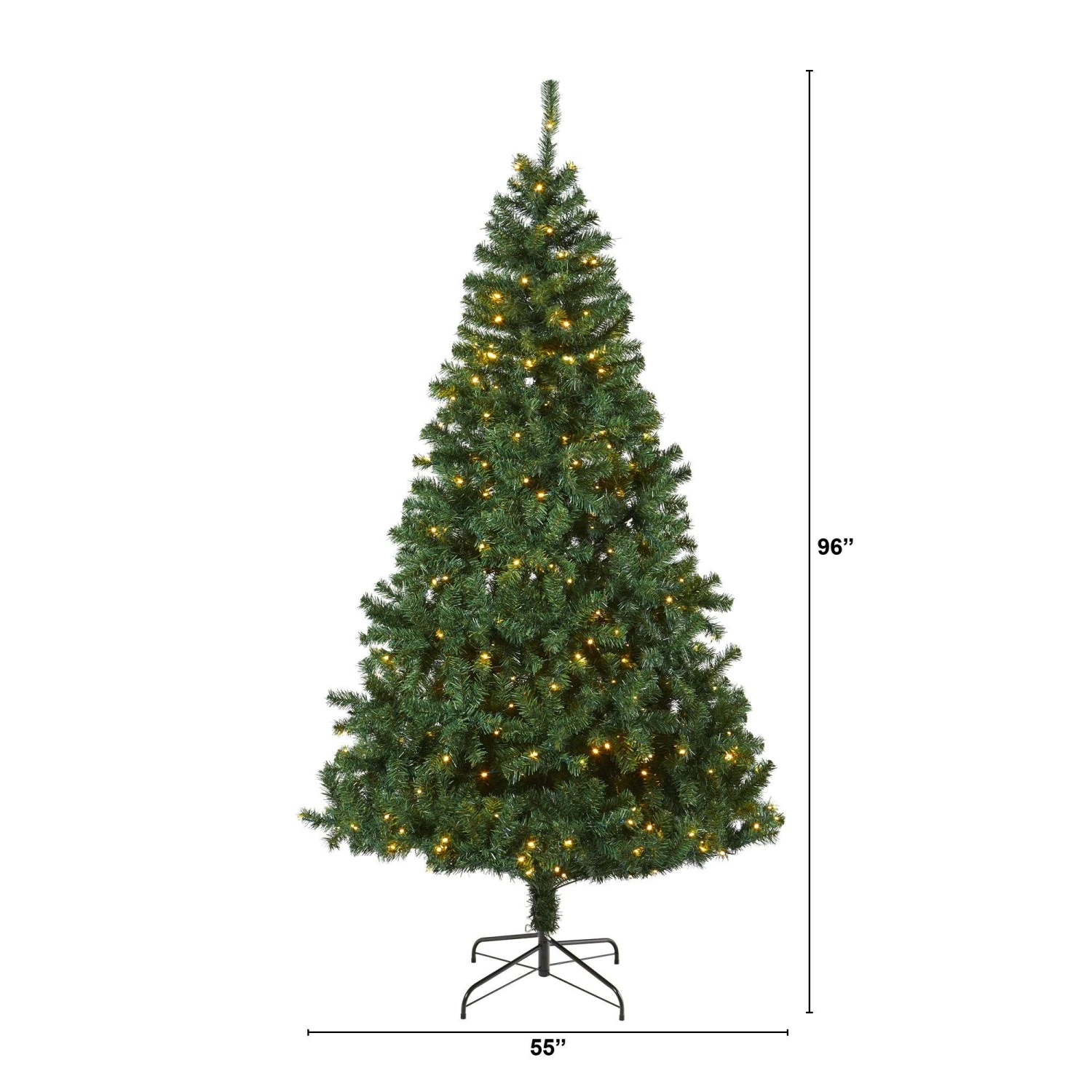 8' Northern Tip Artificial Christmas Tree With 450 Clear LED Lights 2 8' Northern Tip Artificial Christmas Tree With 450 Clear LED Lights - Image 2