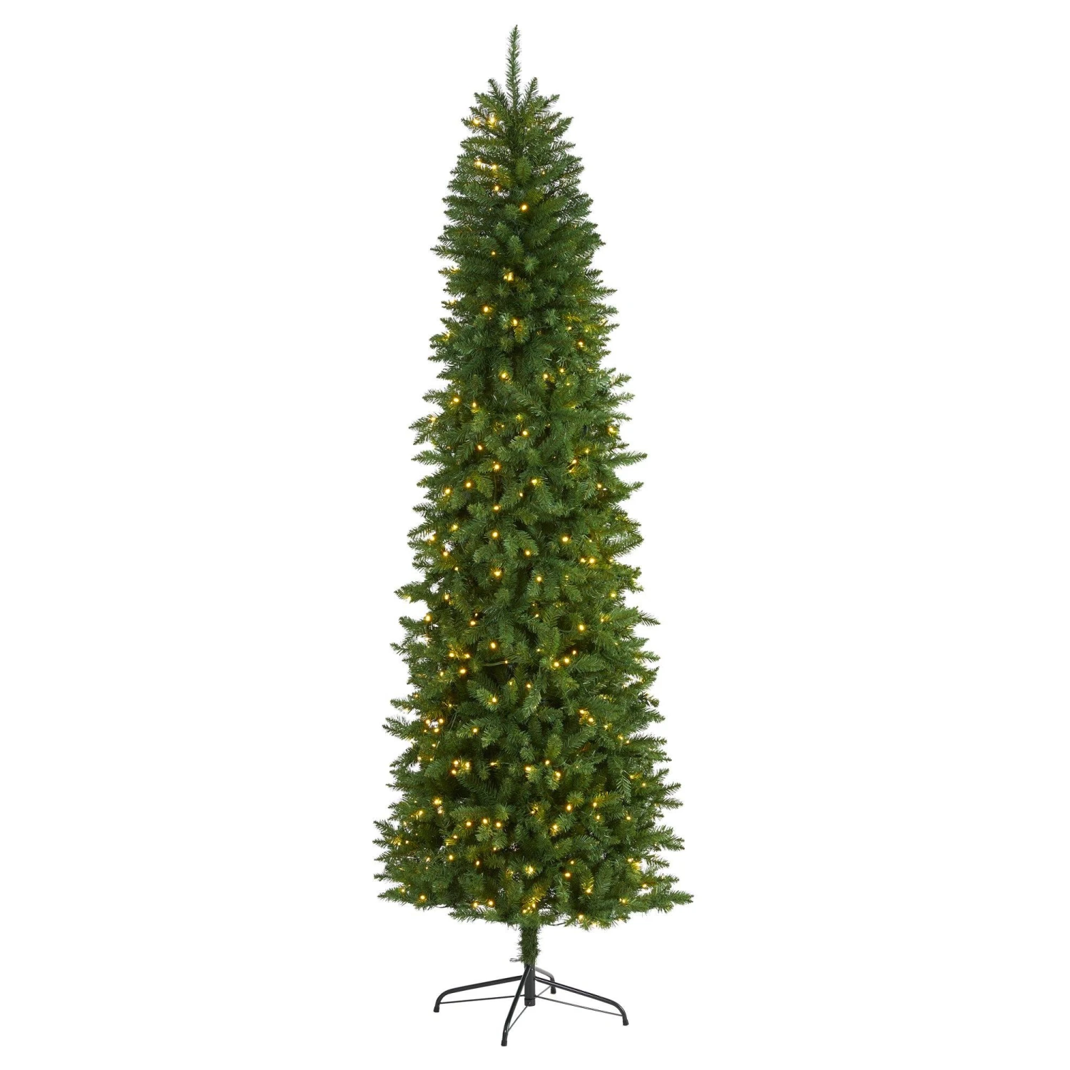 8’ Slim Green Mountain Pine Artificial Christmas Tree With 400 Clear LED Lights 1 8’ Slim Green Mountain Pine Artificial Christmas Tree With 400 Clear LED Lights