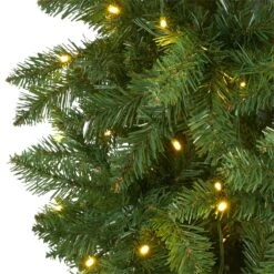 8’ Slim Green Mountain Pine Artificial Christmas Tree With 400 Clear LED Lights 9 8’ Slim Green Mountain Pine Artificial Christmas Tree With 400 Clear LED Lights -Artificial Trees Store artificial 8 slim green mountain pine artificial christmas tree with 400 clear led lights nearly natural 644875