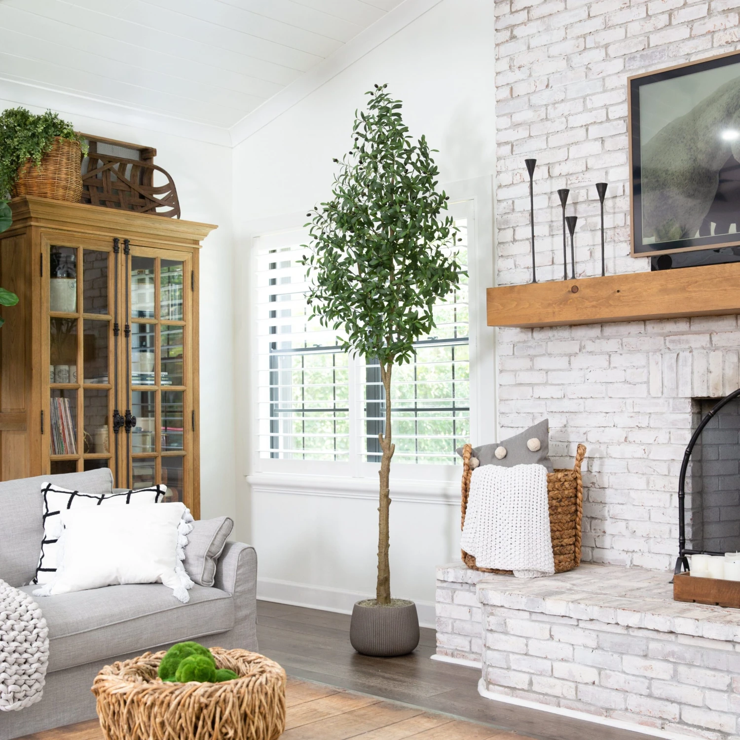 9’ Artificial Olive Tree 2 9’ Artificial Olive Tree - Image 2