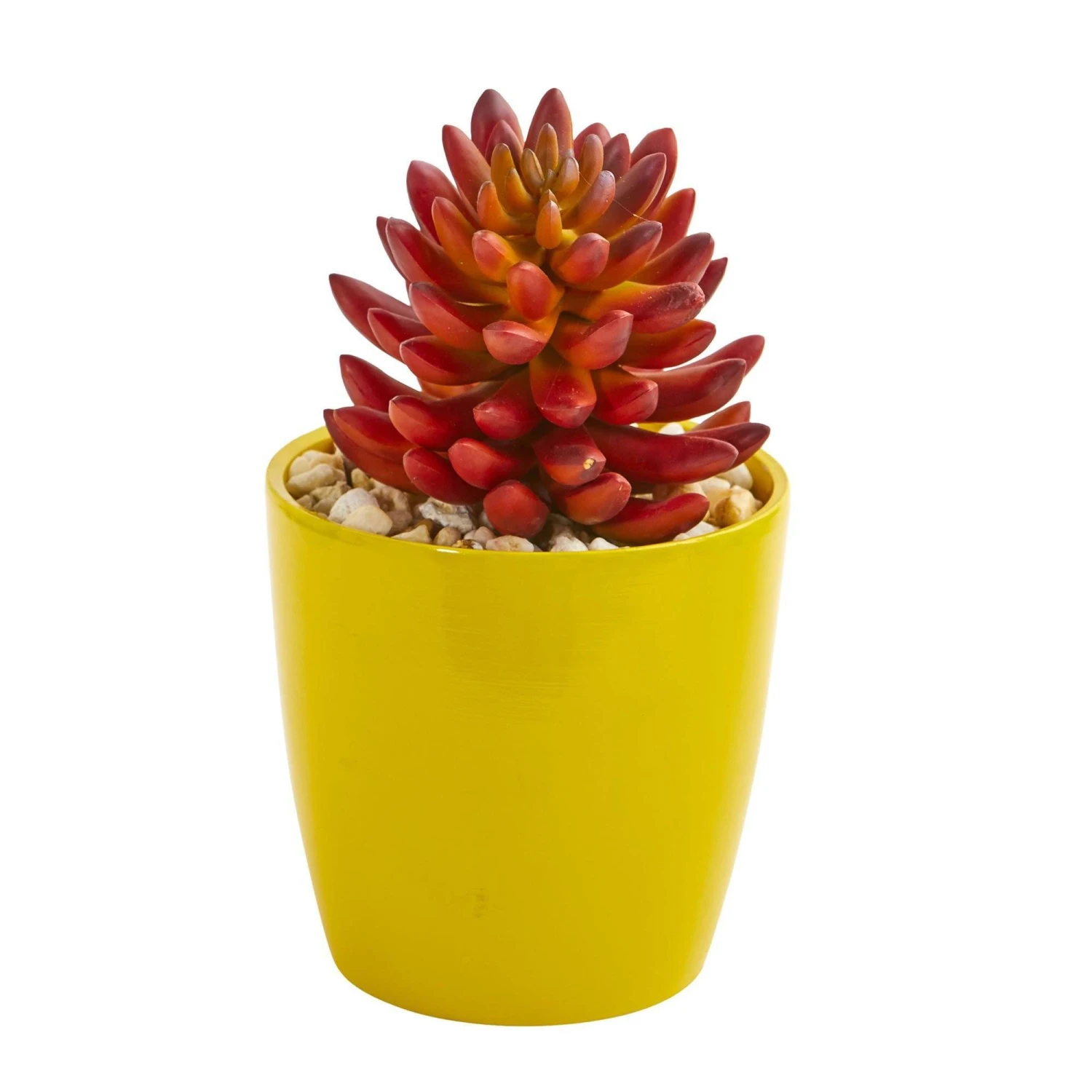 9” Mixed Succulent Artificial Plant In Yellow Vase (Set Of 3) 2 9” Mixed Succulent Artificial Plant In Yellow Vase (Set Of 3) - Image 2