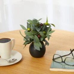9” Olive Artificial Plant In Decorative Planter 11 9” Olive Artificial Plant In Decorative Planter -Artificial Trees Store artificial 9 olive artificial plant in decorative planter nearly natural 518248