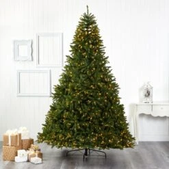 9’ Sierra Spruce “Natural Look” Artificial Christmas Tree With 1000 Clear LED Lights And 4443 Tips -Artificial Trees Store artificial 9 sierra spruce natural look artificial christmas tree with 1000 clear led lights and 4443 tips nearly natural 448208