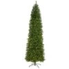 9’ Slim Green Mountain Pine Artificial Christmas Tree With 600 Clear LED Lights