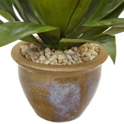 Agave In Glazed Clay Pot 5 Agave In Glazed Clay Pot -Artificial Trees Store artificial agave in glazed clay pot nearly natural 708491