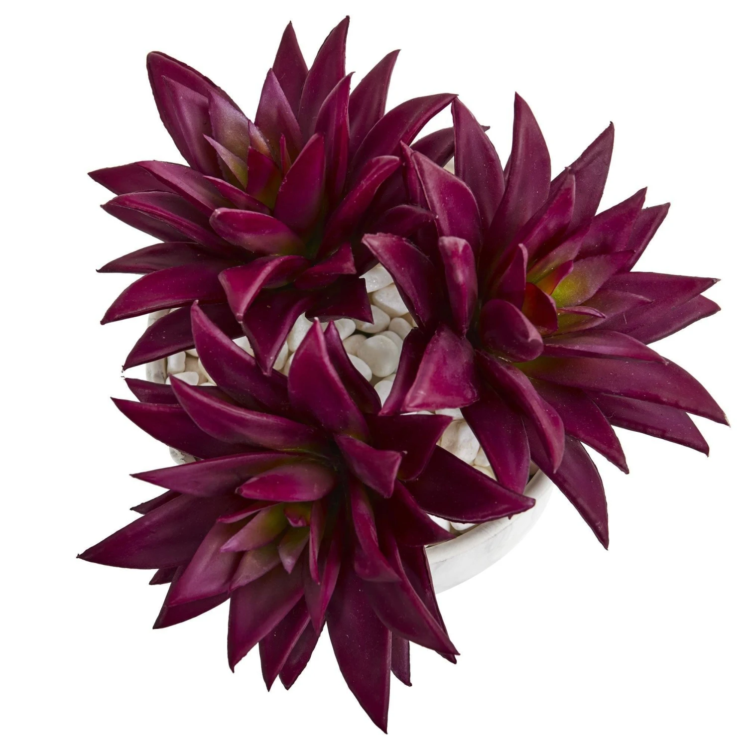 Agave Succulent Artificial Plant In Marble Finished Vase 2 Agave Succulent Artificial Plant In Marble Finished Vase - Image 2