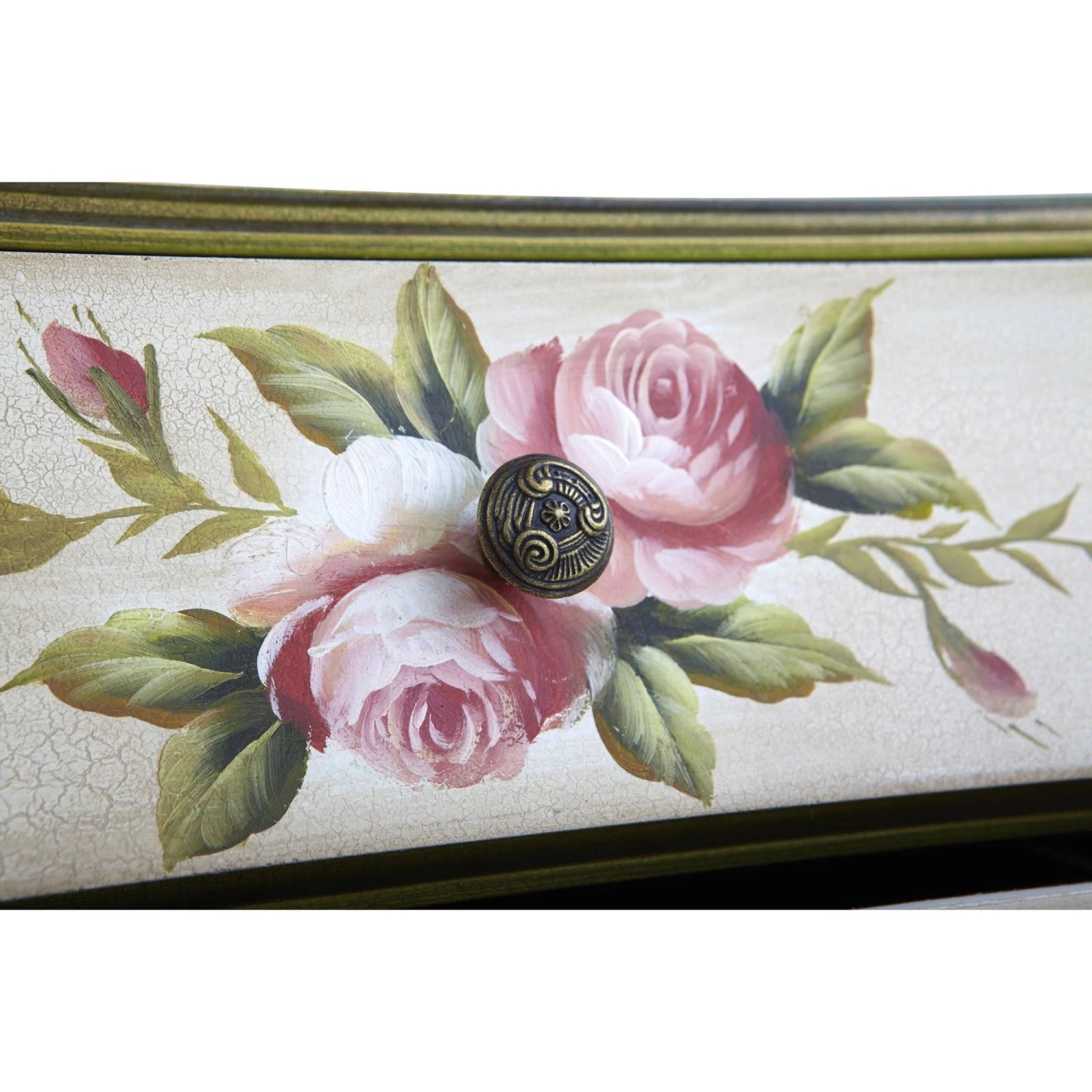 Antique Night Stand W/Floral Art 6 Antique Night Stand W/Floral Art - Image 6