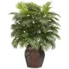 Areca Palm W/Vase Silk Plant