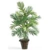 Areca Palm W/Wicker Basket Silk Plant
