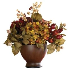 Autumn Hydrangea W/Round Vase